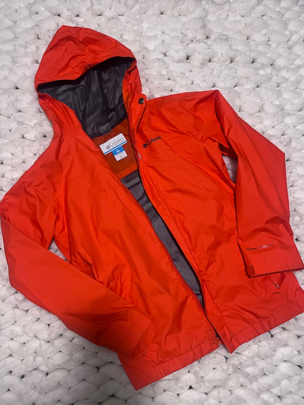 Columbia Kids Bright Orange Raincoat